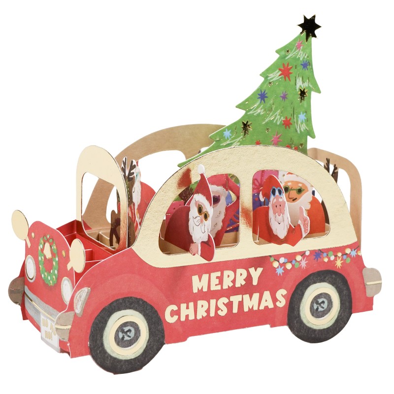 クリスマスパーティーカーカード サンタ